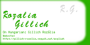 rozalia gillich business card